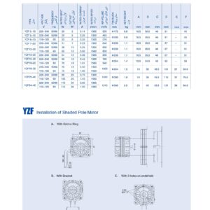 موتور قطب سایه‌ای YZF10-20